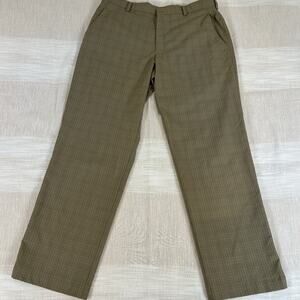 Nike Fit Dry Men’s Tan Golf Pants Tag 36X34 (Fit 36x32) Performance Check Plaid